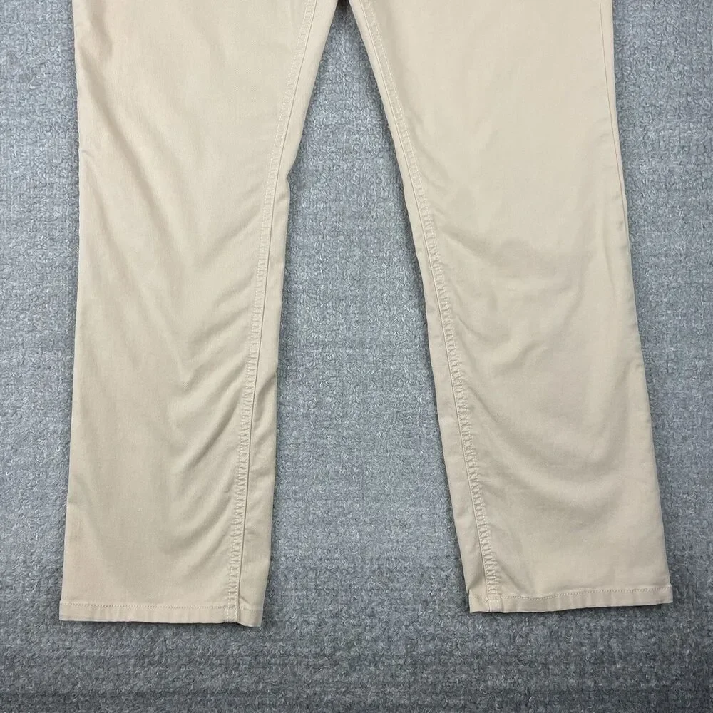 Paige Jeans Mens 34 Normandie Tan Japanese Twill Chino Straight - Picture 6 of 16